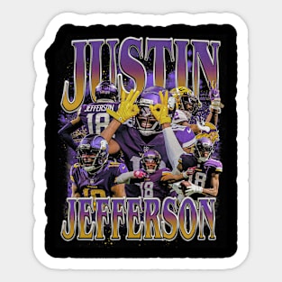 Justin Jefferson Vintage Bootleg Sticker